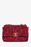 Pre-loved Chanel™ 2020 Purple/Blue Tweed Medium 'Chanel™ 19' Flap Bag
