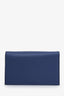 Gucci Blue Grained Leather Interlocking G Wallet On Chain