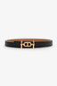Hermès 2021 Black Swift/Gold Epsom Reversible Ancre Belt Size 70