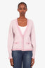 Pre-loved Chanel™ Spring 2023 Purple Bicolour Cashmere CC Cardigan Size 38