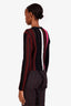 Proenza Schouler Black/Burgundy Striped Long Sleeve Size M