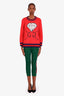 Gucci Green Web Trim Track Pants Size S