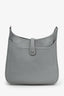 Hermès 2016 Light Grey Leather 'Evelyne' 29 Crossbody Bag with Strap