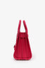 Saint Laurent Pink Calfskin Leather Small Sac de Jour Bag with Strap