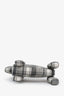 Thom Browne Grey/White Plaid Leather 'Hector' Shoulder Bag
