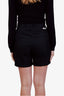 Gucci Black Pleated Logo Shorts Size 38