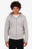Burberry Grey Nova Check Cotton Zip-Up Hoodie Size M Mens