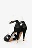 Pre-Loved Chanel™ Black/Gold Leather Strappy Heels Size 39