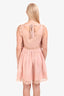 Red Valentino Light Pink Cotton Lace Detail Sleeveless Midi Dress Size 40