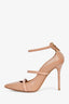 Malone Souliers Blush Leather 'Robyn' Pointed Toe Heels Size 38.5