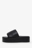 Stand Studio Black Faux Leather Platform Slides Size 37