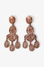 Oscar de la Renta Pink Clip On Earrings