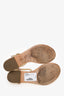 Pre-loved Chanel™ Gold Metallic Glitter CC T-Strap Sandals Size 36.5