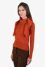 Hermès Orange Cashmere Silk Sweater Size 38
