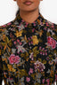 Cinq À Sept Black/Multicolour Floral Print Long Sleeve Mini Dress Size 2