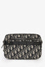 Christian Dior Navy Blue Oblique Jacquard Safari Bag with Strap