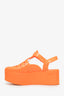 Loewe Orange Platform Jelly Sandals Size 39