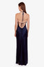 Reformation Navy Jeany Silk Maxi Dress Size S
