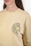 Hermès Yellow Cotton Terry Embroidered Quarter-Sleeve Sweatshirt Size S