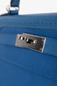 Hermès 2014 Blue Leather Ghilles Kelly 32 PHW
