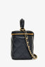 Pre-Loved Chanel™ 2022+ Black Lambskin Leather CC Mini Vanity On Chain