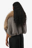 Vintage Raccoon Fur Cashmere Cape