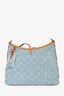 Louis Vuitton Light Blue Monogram Denim CarryAll PM with Pouch
