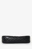 Pre-loved Chanel™ Black Quilted Lambskin Mini Hobo Shoulder Bag with Heart Chain GHW