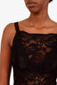 Paco Rabanne Black Lace Sheer Camisole Top Size 36
