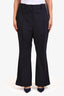 Ganni Brown/Red Pinstripe Wide Leg Pants Size 46
