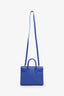 Saint Laurent Blue Smooth Leather Nano Sac de Jour Top Handle Bag with Strap