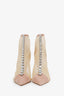 Jimmy Choo Beige Suede Crystal Embellished Bing 100 Heeled Boot Size 39