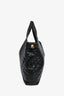 Saint Laurent Black Leather Quilted ICARE Oversized Bag with Pouch