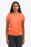 Hermès Orange Cotton Embroidered Pocket T-Shirt Size 34