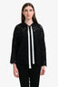Dorthee Schumaucher Black Lace Hooded Long Sleeve Top Size 1