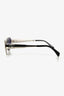 Celine Silver Frame Grey Lens 'Triomphe Cat Eye' Sunglasses