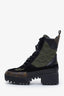 Louis Vuitton Green/Monogram Platform Boots Size 37