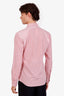 Alexander McQueen Red/White Check Pattern Harness Button Down Shirt Size 48 Mens