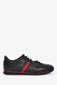 Gucci Black Guccissima Leather Web Sneakers Size 11.5 Mens