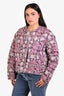 Étoile Isabel Marant Pink Multicolour Gelio Floral Print Quilted Jacket Size 44
