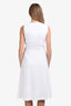 Theory White Sleeveless A-Line Wrap Dress Size 4