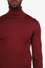 Tom Ford Red Wool Silk Turtleneck Sweater Size 48 Men's