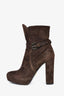 Prada Brown Suede Ankle Boot Size 39