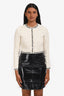 Sandro White/Black Button-Up Long Sleeve Cardigan Size 1