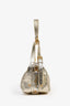 Christian Dior 2025 Gold Crinkle Calfskin D-Journey Medium Shoulder Bag