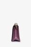 Christian Dior Purple Metallic Cannage Leather Diorama Shoulder Bag GHW