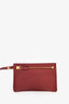 Tom Ford Red Grained Leather Alix Padlock Tote Bag with Pouch