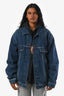 Balenciaga Blue Denim 'You are the world' Jacket Size 36