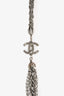 Pre-loved Chanel™ Silver Toned Braided Chain and Multi-Strand Chain Necklace
