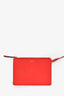 Celine Red/Pink Leather Twisted Cabas Tote